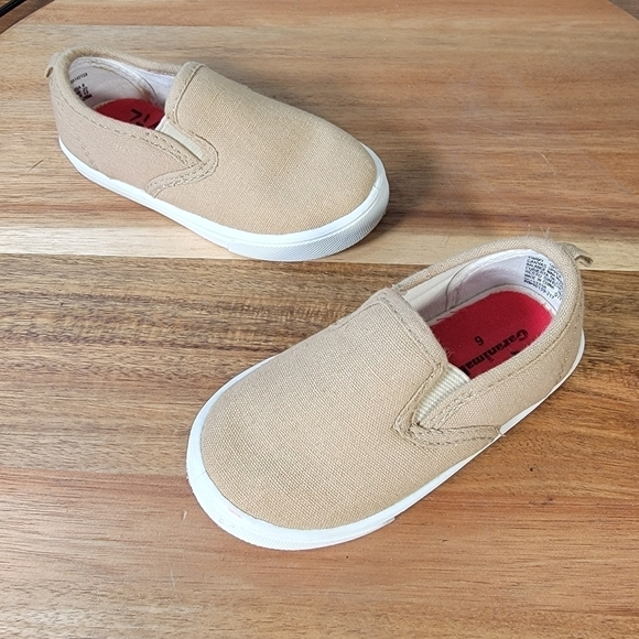 Garanimals Tan Canvas Loafers Slip on Sneakers Size 6 - Picture 4 of 16